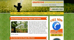 Desktop Screenshot of grapevinetxsprinklerrepair.com