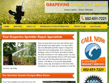 Tablet Screenshot of grapevinetxsprinklerrepair.com